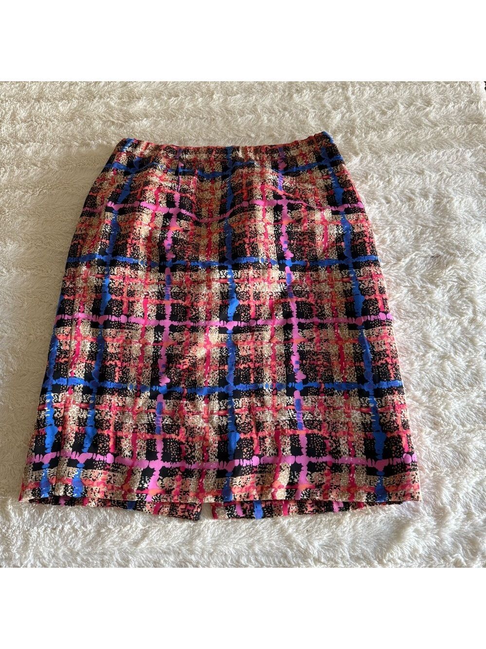 J. Crew Silk Multicolor Plaid Women's Skirt